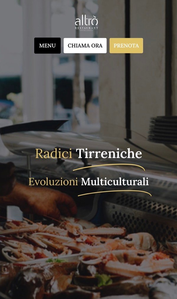 Sito Altrò Restaurant da smartphone