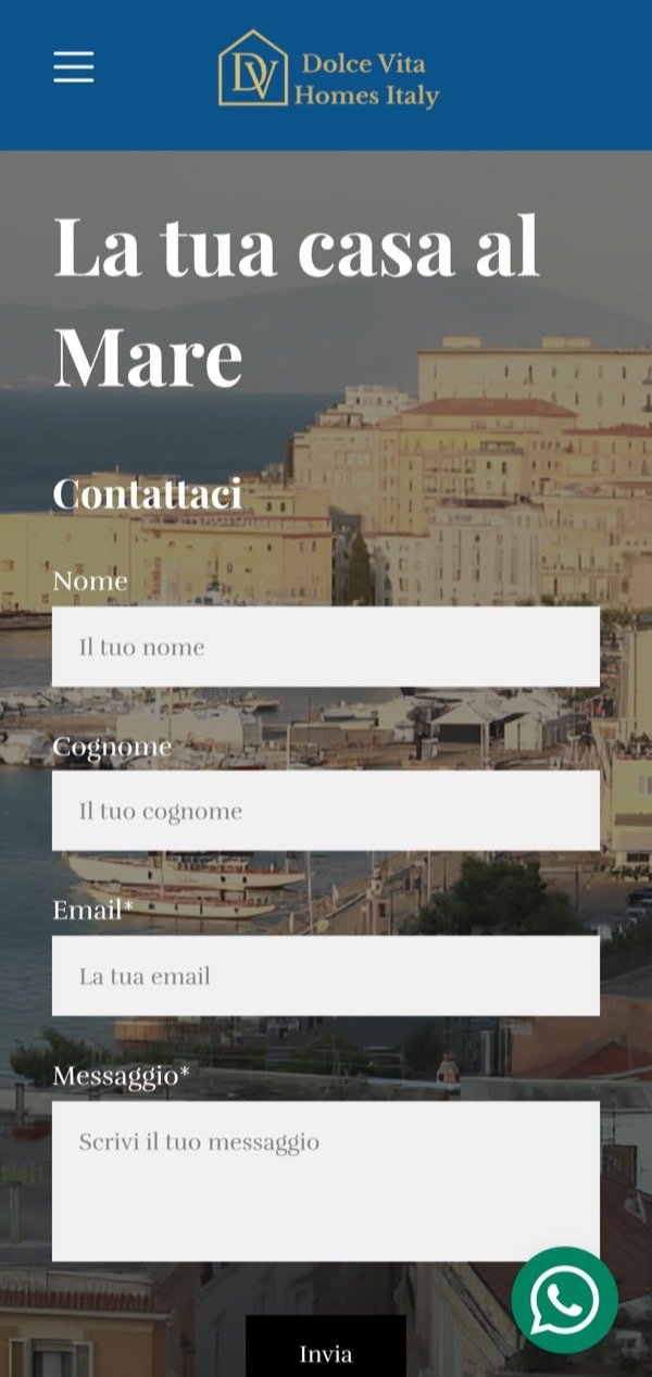 Sito Dolce Vita Homes Italy da smartphone
